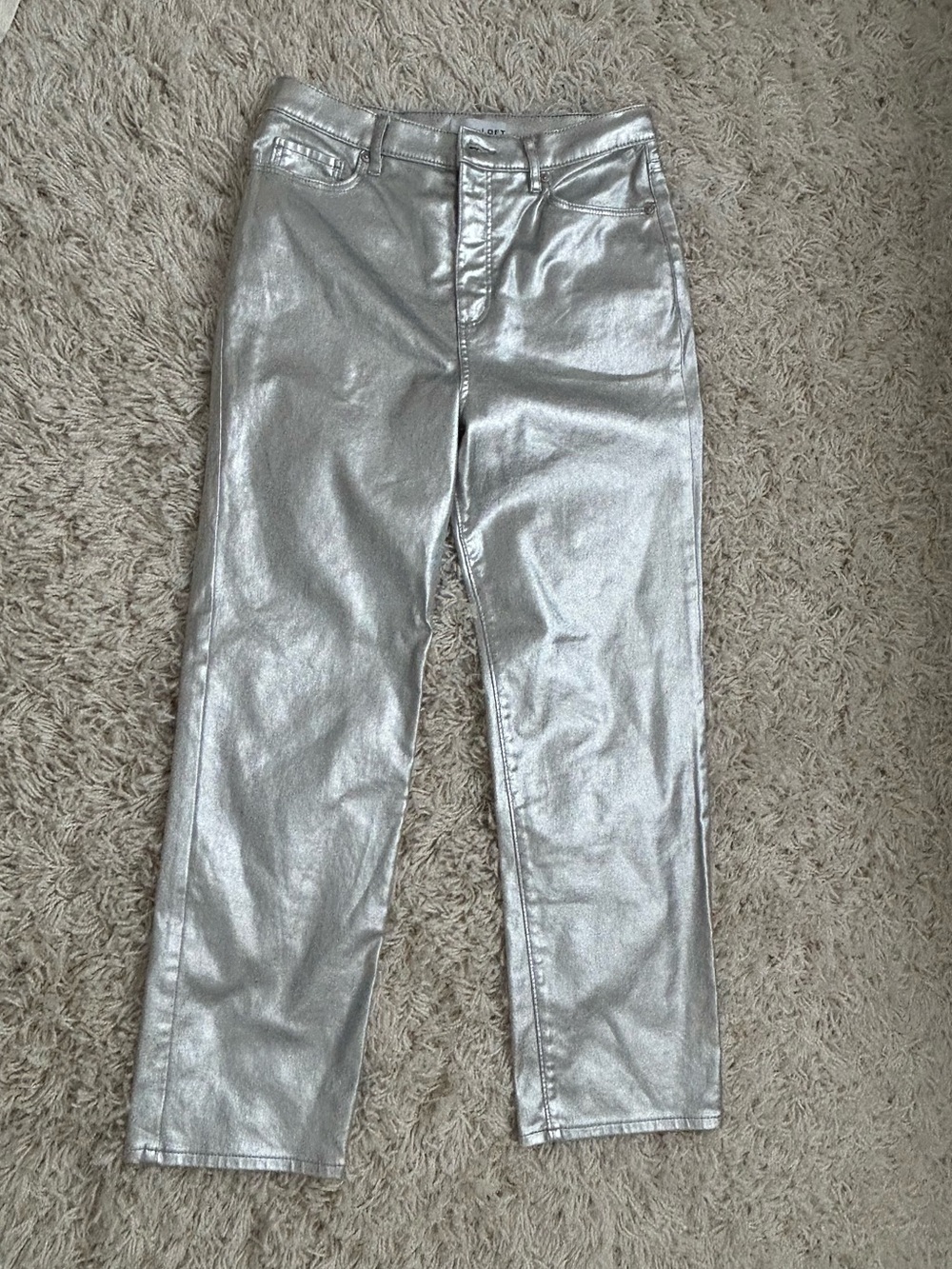 Loft Metallic Jeans in Silver